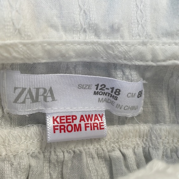 Zara Swiss dot button down shirt top 12-18 months - Picture 8 of 8